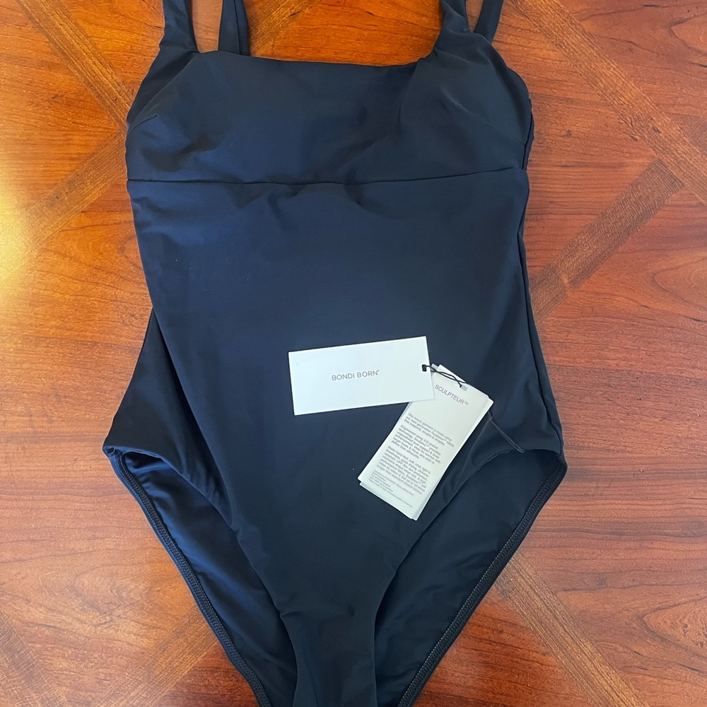 BONDI BORN Black Sculpteur Swimsuit NWT size M